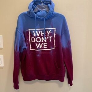 WHY DON’T WE 2019 Tour Blue Raspberry Ombré Tie Dye Hoodie Unisex Size Medium